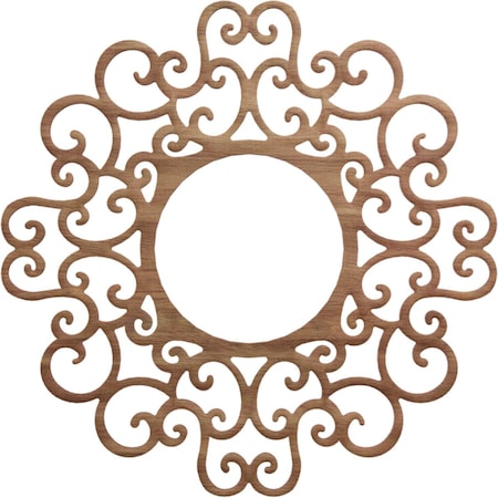 Ekena Millwork Reims Wood Fretwork Pierced Ceiling Medallion, Walnut, 22"OD x 8 3/8"ID x 3/8"T CMWP22X22X0375REWA